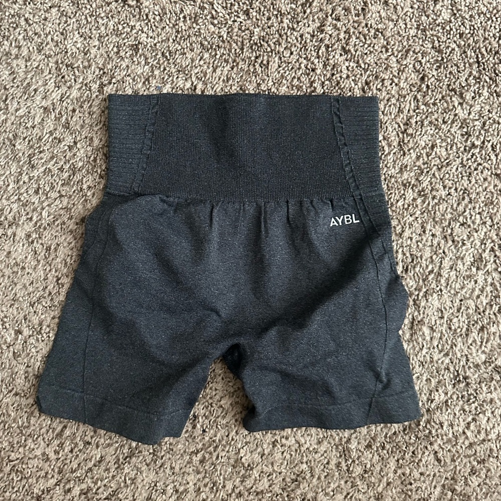 AYBL size XS workout compression shorts charcoal grey